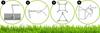 Garden pole for shade sail - white