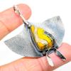 Natural Bumble Bee Jasper Gemstone 925 Sterling Silver Pendant 2.48" a0H60