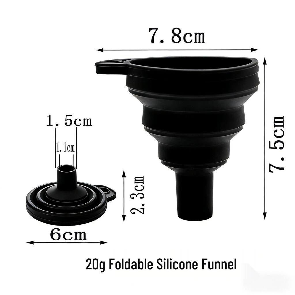 Compact Foldable Telescopic Silicone Funnel - Food-Grade Portable Mini Tool