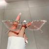 Винтажные дизайнерские солнцезащитные очки 'кошачий глаз' с бриллиантами для женщин, роскошные солнцезащитные очки, панк, популярные стразы, хрустальные оттенки