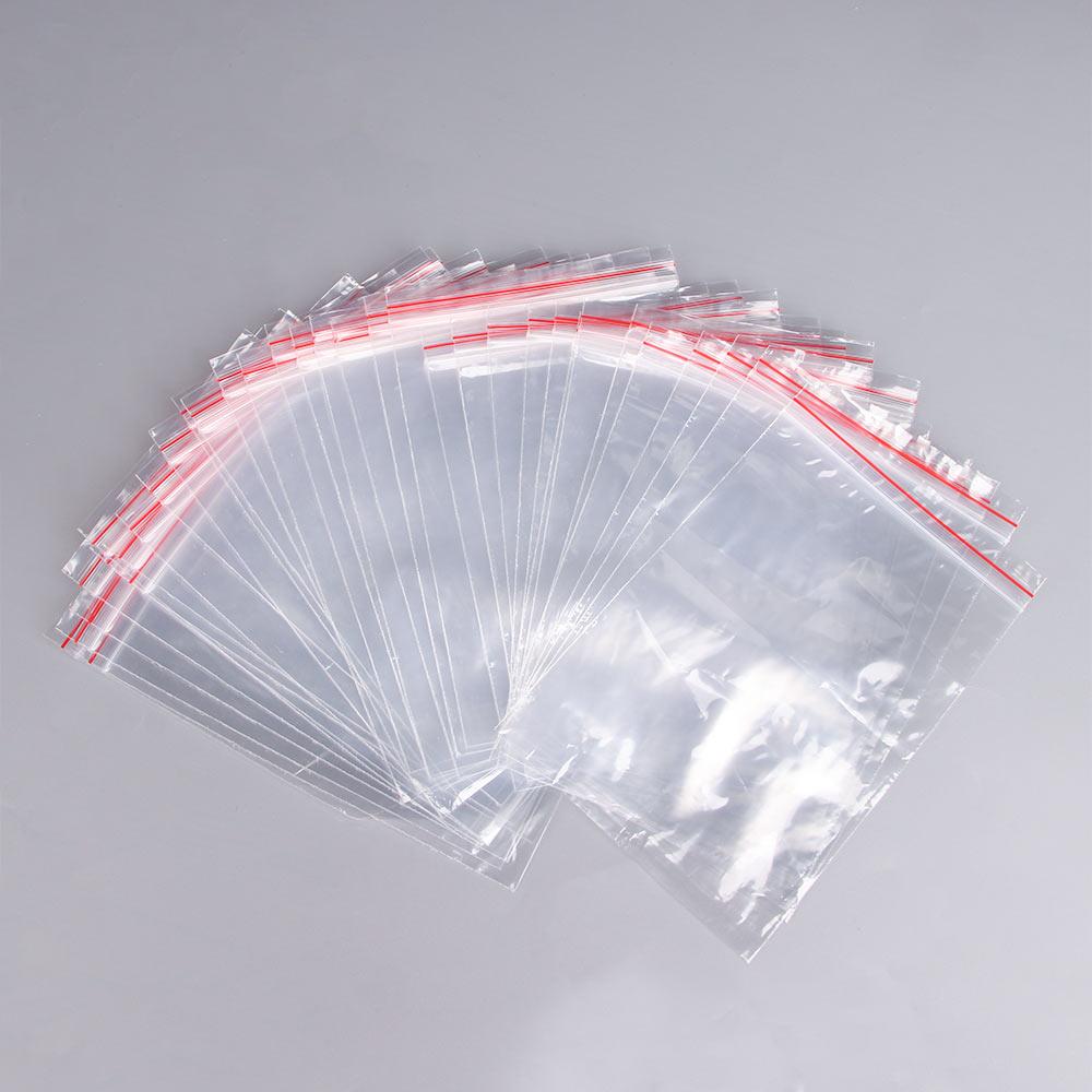 100Pcs Clear Moisture-proof Snacks Food Storage Plastic Bags Sealing Bag Kitchen