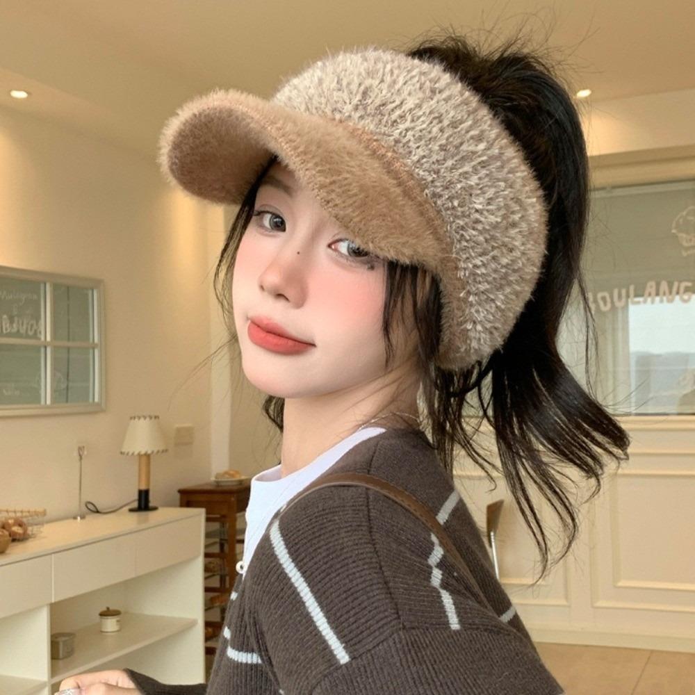 Warm Knitted Beanie Hat Soft Winter Warm Hat Fashion Duck Tongue Cap Outdoor