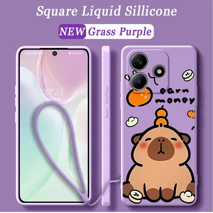 Cartoon Capybara Case for Xiaomi Redmi Note 15 Pro Plus 9 12S Note 14 13 12 8 11 14 9S 10 Lite 11S Phone Cover