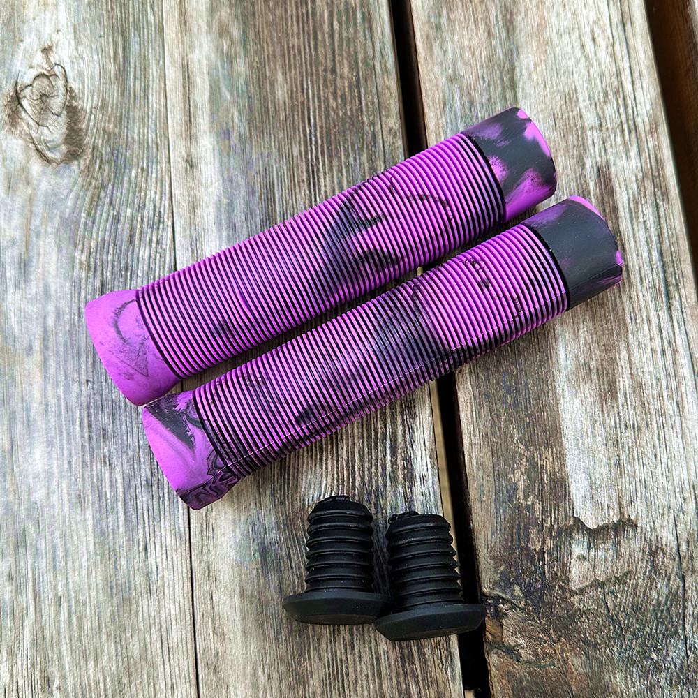 Универсальные полосатые нескользящие резиновые велосипедные ручки, мягкие рули для горных велосипедов