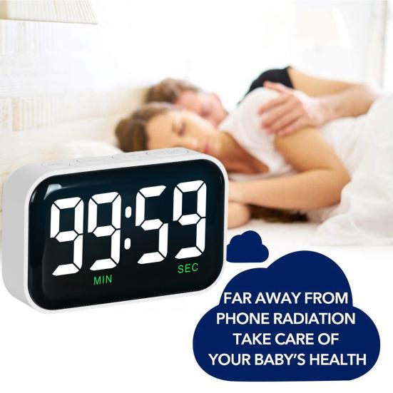 Кухонный таймер, цифровой светодиодный дисплей, 2 яркости, 3 объема, магнитный таймер обратного отсчета на 100 минут для приготовления пищи в классе