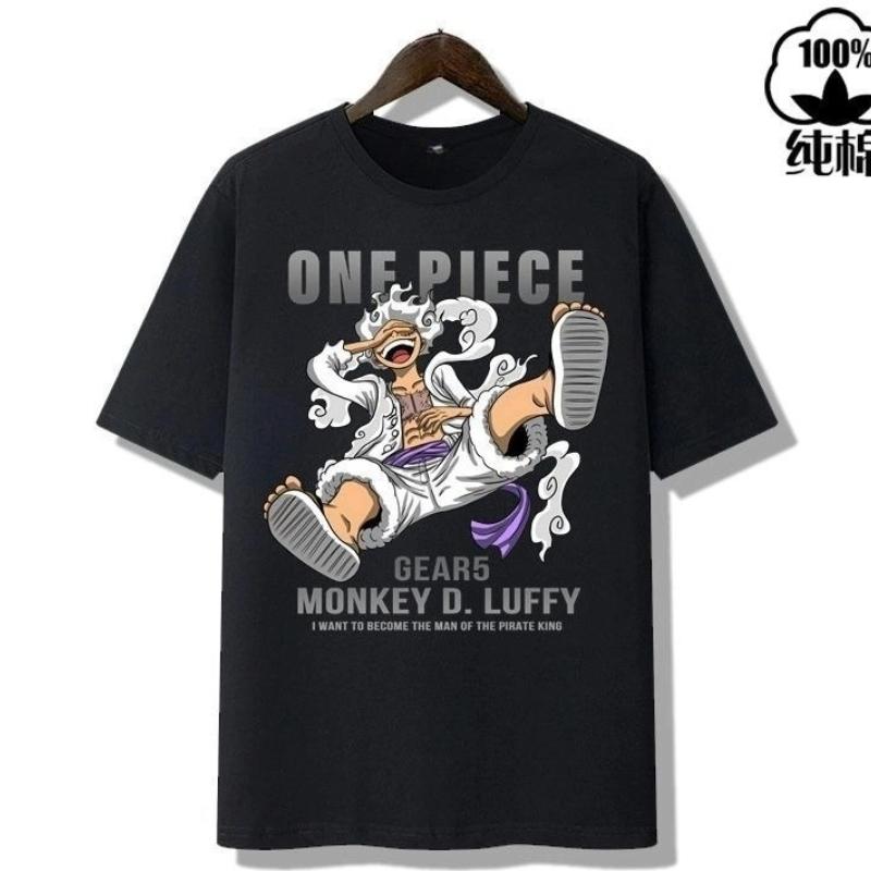 Мужская и женская одежда с символикой One Piece One Piece Ника Луффи 5-я передача Зоро модная свободная повседневная футболка