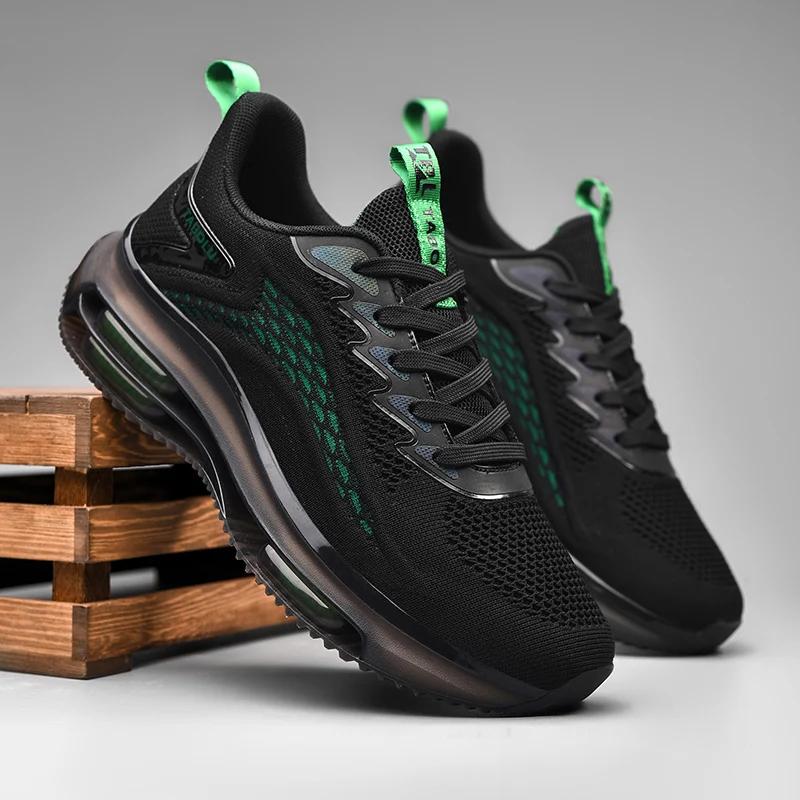Кроссовки мужские новые модные на толстой подошве противоскользящие амортизирующие кроссовки для бега повседневные летние сетчатые туфли Zapatillas Hombre