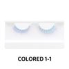 1/3 Pairs Blue Pink Fake Lashes Natural Long Eye Lashes Colorful Eyelashes  for Women Girls and COS