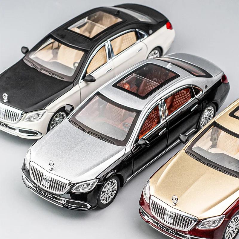RNV4 1:24 Mercedes-Benz Maybach GLS600 Alloy Model Car Diecast Toy Car Simulation Sound & Light Vehicle Toys Model Gifts For Kids C98