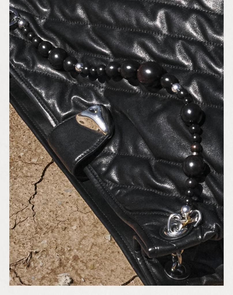 Songmont Сандаловое дерево Время на пляже Сумка-тоут с бисерным шармом Аксессуар