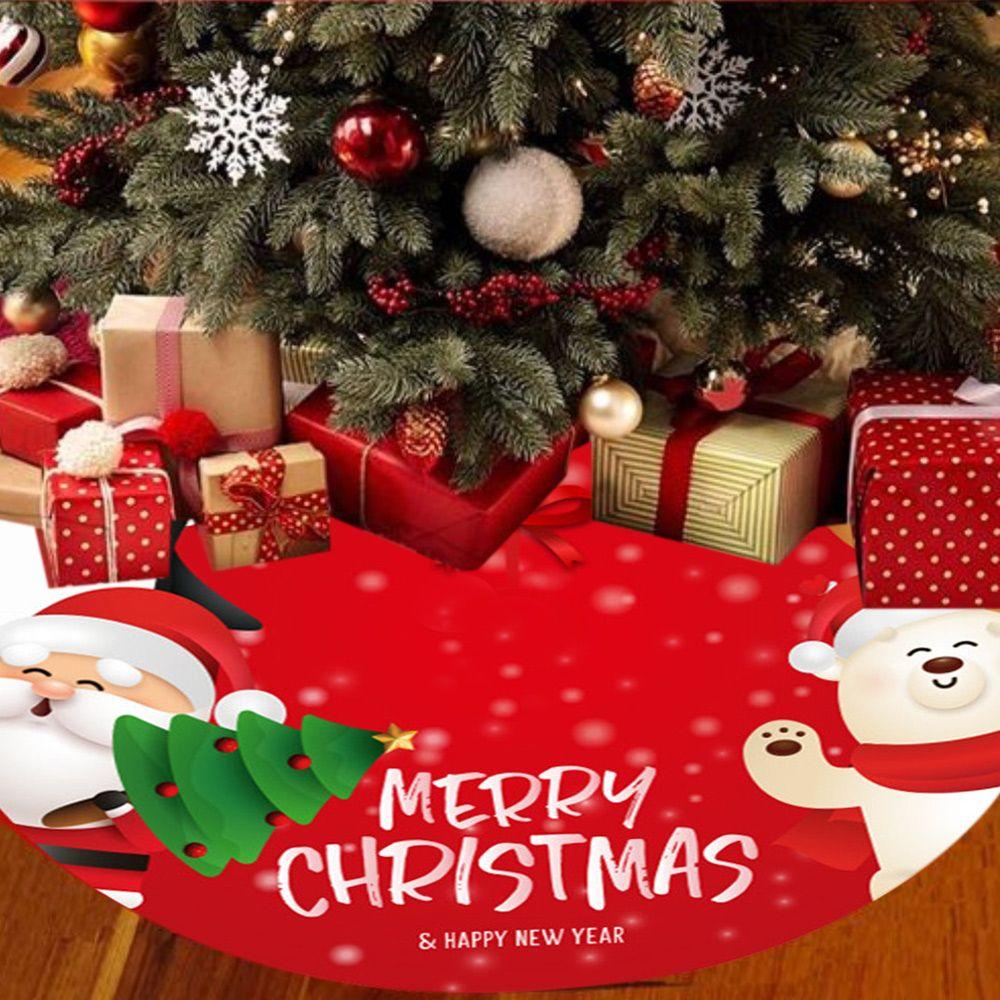 Santa Elk Happy New Year Party Decoration Christmas Trees Skirt Party Decor Apron Xmas Floor Cover