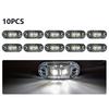 10Pcs 12V-24V LED Side Marker Lights Oval Front Rear Clearance Indicator Lamp for Lorry Trailer Trucks Warning Signal Light