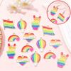 4/9/15pcs Alloy Material Rainbow Jewelry Making Proud Jewelry Rainbow Proud Alloy Pendant DIY Jewelry Bracelet Necklace Earrings