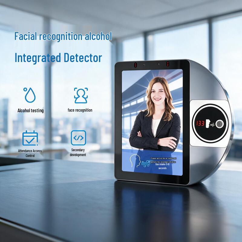 Smart Facial Recognition & Alcohol Detection Access Control Terminal CN plug (adapter included)