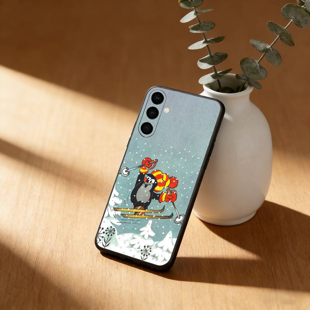 Классический мультяшный Крот Чехол для телефона для Samsung Galaxy A91,80,73,72 ,71,53,52,32 ,31,22,21s,20, Мягкий черный чехол