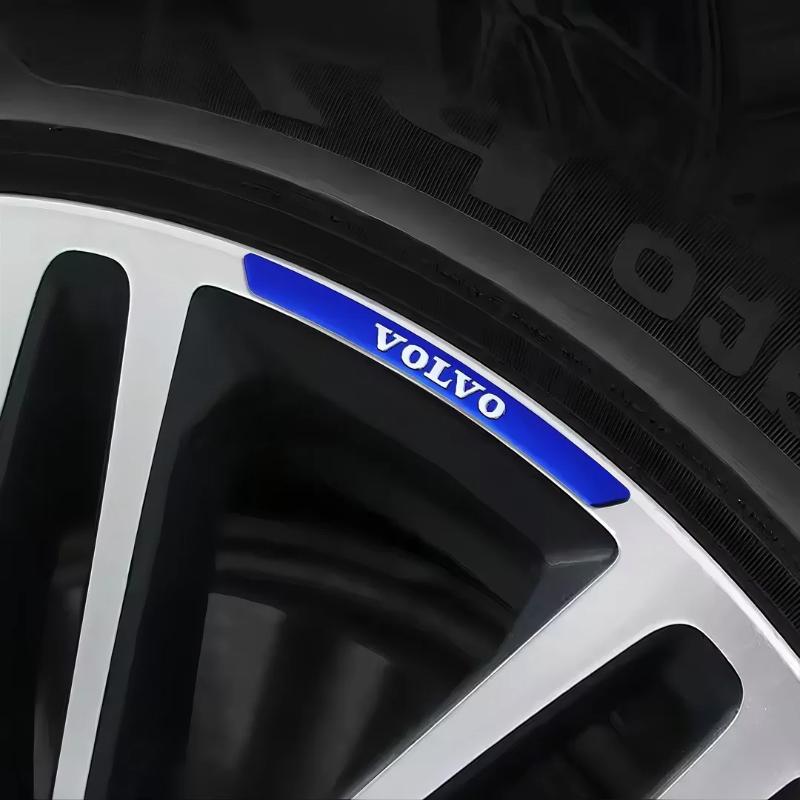 Car Tire Valve Cap Wheel Hub Sticker Tire Rim Decorative Sticker Suitable for Volvo V60 V40 Xc90 Xc40 S60 Xc60 V70 S90 V90 Xc70