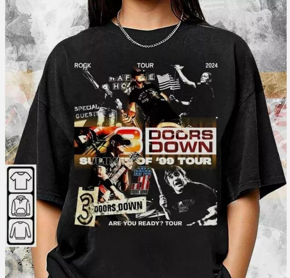 Three Doors Down Creed Tour 2024 tShirt, Special Guest Vintage Tour