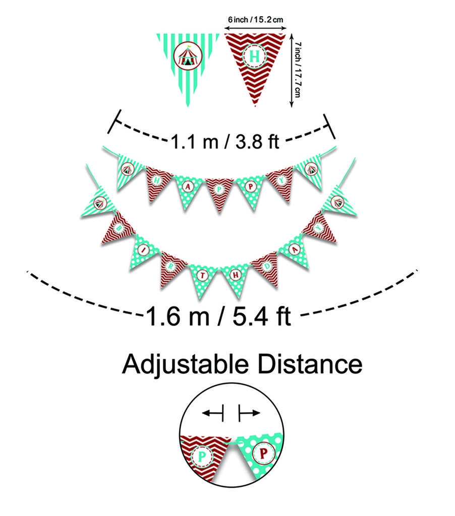 Inkdotpot Birthday Party Decorations Happy Birthday Party Garland Baby Boy Or Girl Gender Neutral Pennant Banner