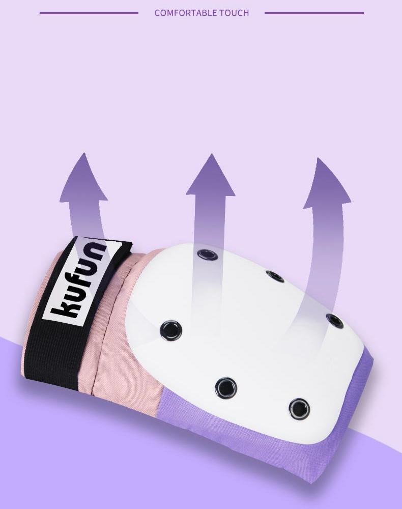 KUFUN Sport защитный комплект наколенник локоть скейтборд катание на коньках девочки мальчики розовый мужчины женщина протектор роликовые коньки жесткий