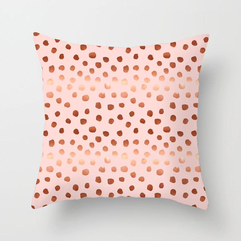 Popular Pink Marble Geometric Series Pillowcases, Home Fabric Sofa Cushion Covers