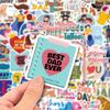 50 Father'S Day Themed English Short Sentences, Gifts, Water Glasses, Suitcases, Decorative Stickers, Waterproof Stickers