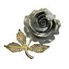 Золотая пудра Серебряная розовая роза Брошь Медная ветка Бриллиантовый цветок Булавка Аксессуары для одежды Источник