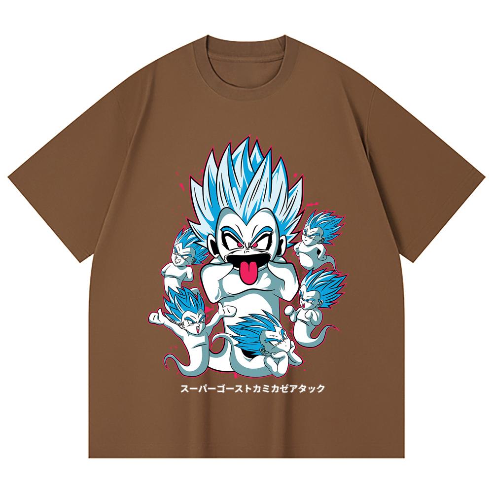 230 Gsm 100% Cotton Dragon Ball V55 Kamikaze Print Unisex Heavy Cotton T Shirt