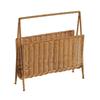 Magazine Rack Display Stand Books Woven Storage Basket Practical Standing Shelf, Newspapers Holder