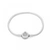 PandOra 599046c01 MOment Sparkling Pav  CrOwn CrOwn O Snake Chain Silver Bracelet