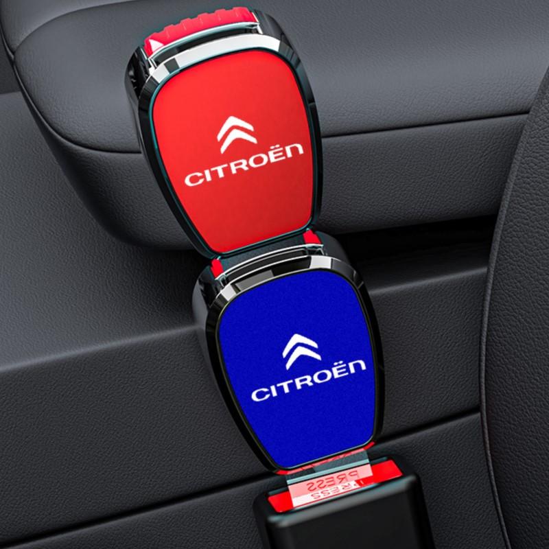 Для Citroen C4 C3 C2 C1 DS3 Berlingo Xsara Grand Picasso Cactus Расширитель зажима ремня безопасности автомобиля Металлическая пряжка-замок с значком