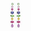 Adjustable Crystal Candy Necklace Irregular Zircon Bracelet Earrings Jewelry  Women