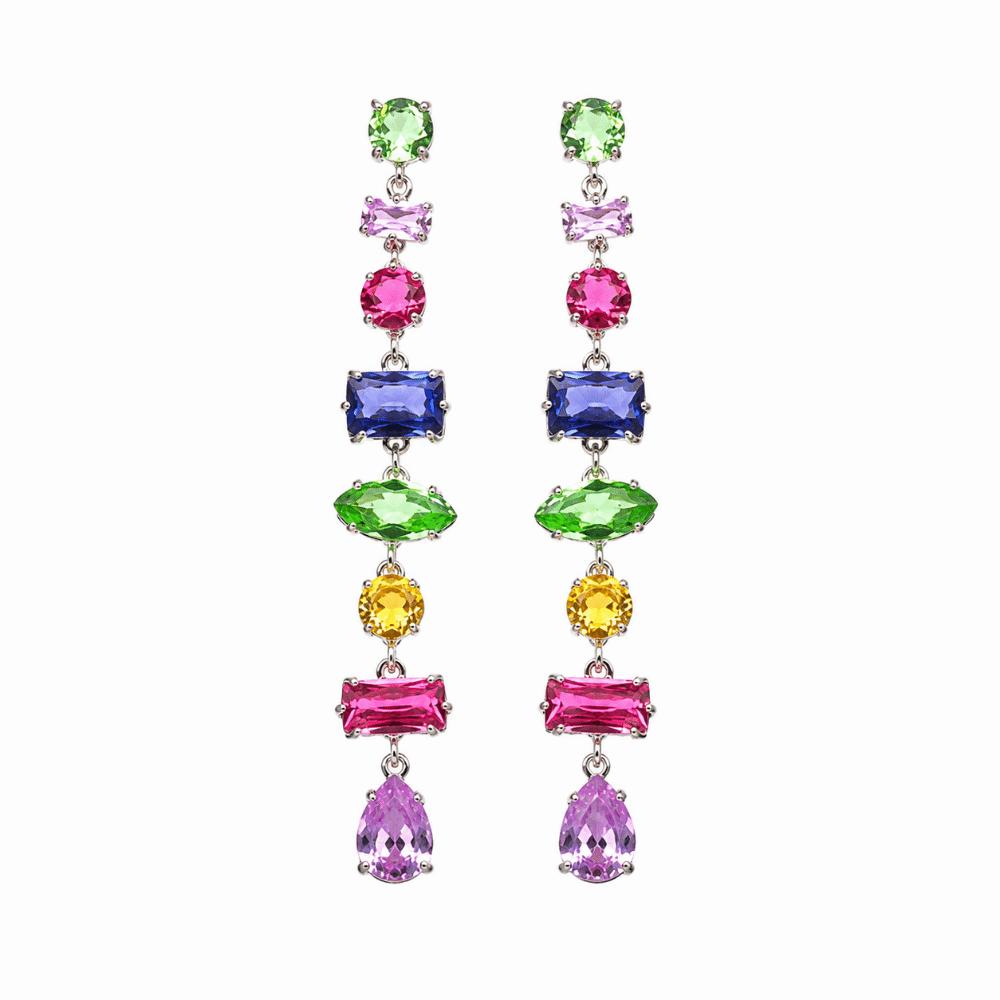 Adjustable Crystal Candy Necklace Irregular Zircon Bracelet Earrings Jewelry Women