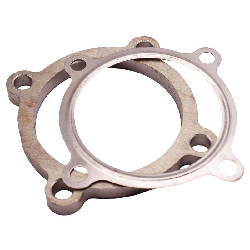Turbo Exhaust Downpipe Flange 76mm Outlet 4 Bolt Steel Gasket DIY Kit for Garrett T4 GT Series