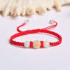 Glow-in-the-dark Hand-Woven Zodiac Red Rope Bracelet Luminous Beads for Men and Women Couple Bracelet Fashion Gift