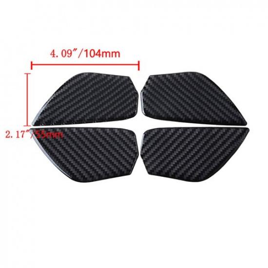 Real Carbon Fiber Interior Door Handle Bowl Cover Trim For Honda Civic 2016-