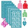 23 Styles Self-Adhesive Silk Screen Stencils for Polymer Clay Palm Leaves Reusable Mesh Transfer Printing Earring Jewelry Making