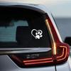 Светящаяся наклейка в форме сердца с отпечатком лапы собаки Для окна автомобиля Бампера Предупреждающий знак для ночного вождения Отражатель Деколь с изображением животного