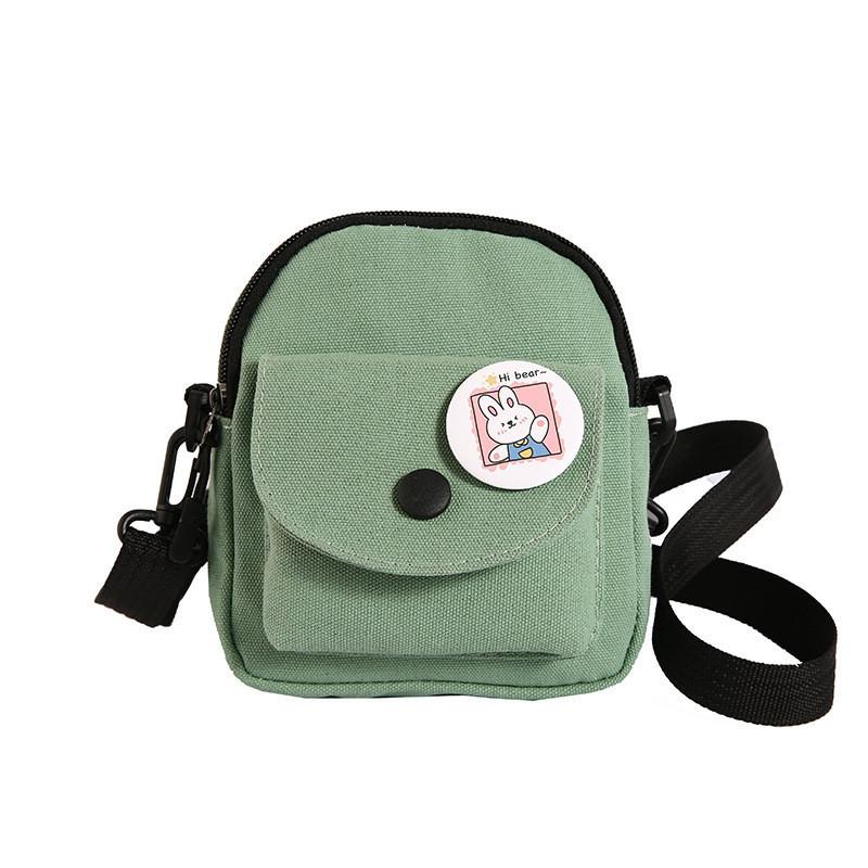 Simple And Lovely Canvas Mini Bag For Women 2024 Korean Style Vintage Street Fashion Crossbody Bag
