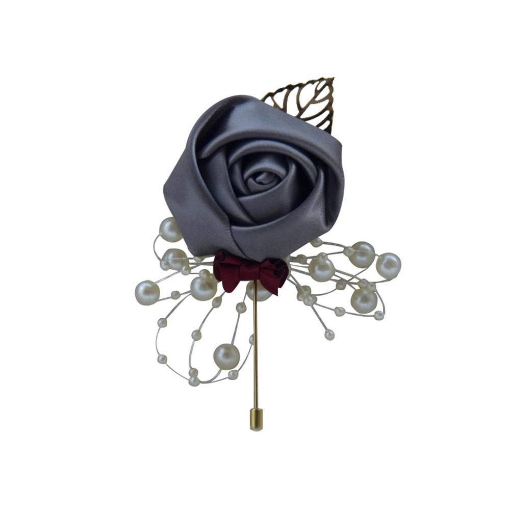 Мужские модные аксессуары из жемчуга и бисера, брошь-корсаж для невесты и жениха, свадебная бутоньерка