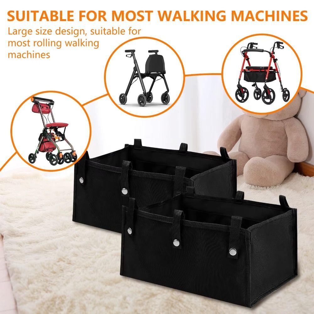 Foldable Wheelchair Storage Pouch Large Capacity Under Seat Pouch Four Wheel Rollator
