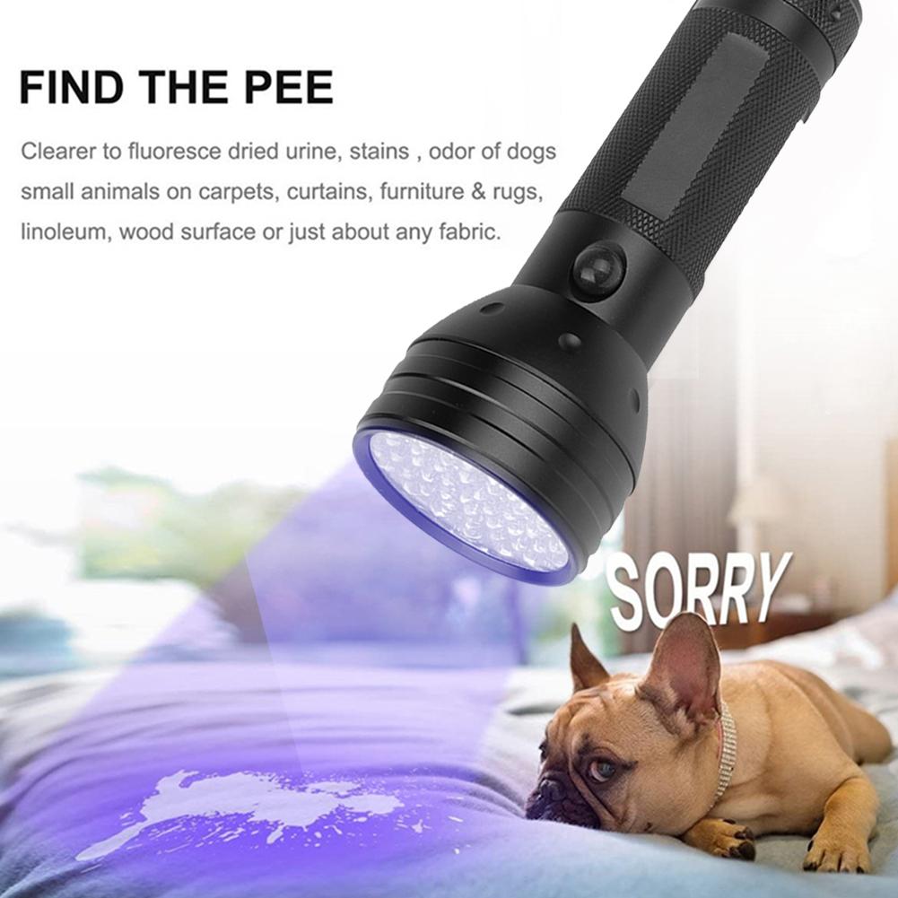 Mini LED UV Flashlight 365nm 395nm Waterproof Ultraviolet Torch Money Verification Pet Urine Stains Detector Scorpion Hunting