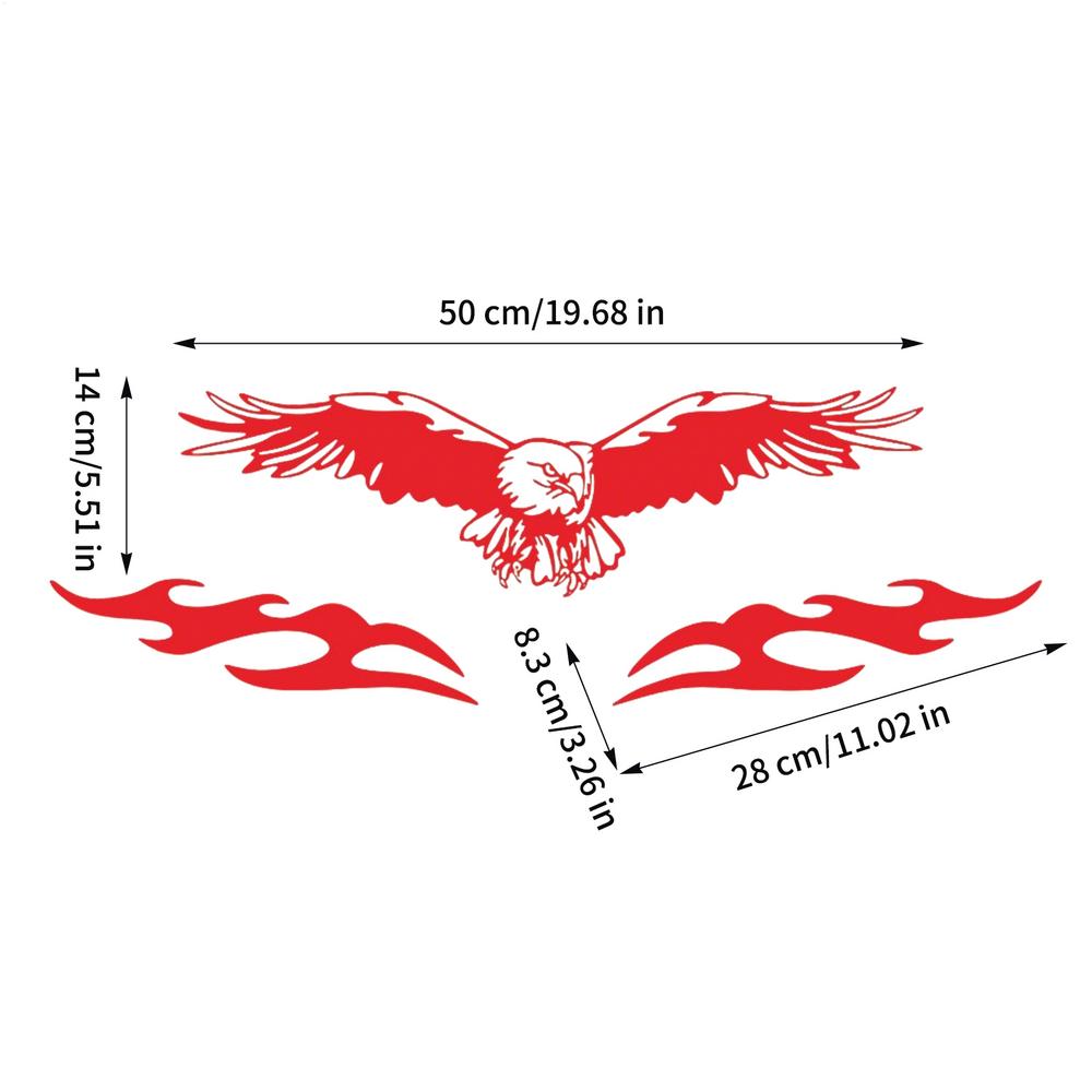 Car Stickers UV-Resistant Adhesive Eagle Pattern Decor UV-Resistant Eagles Decal For Car For Vehicles Auto Truck Hood DIY