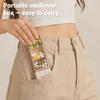 Mini Pill Box with Three Independent Grids and Cutter Slot Moisture-Proof Seal