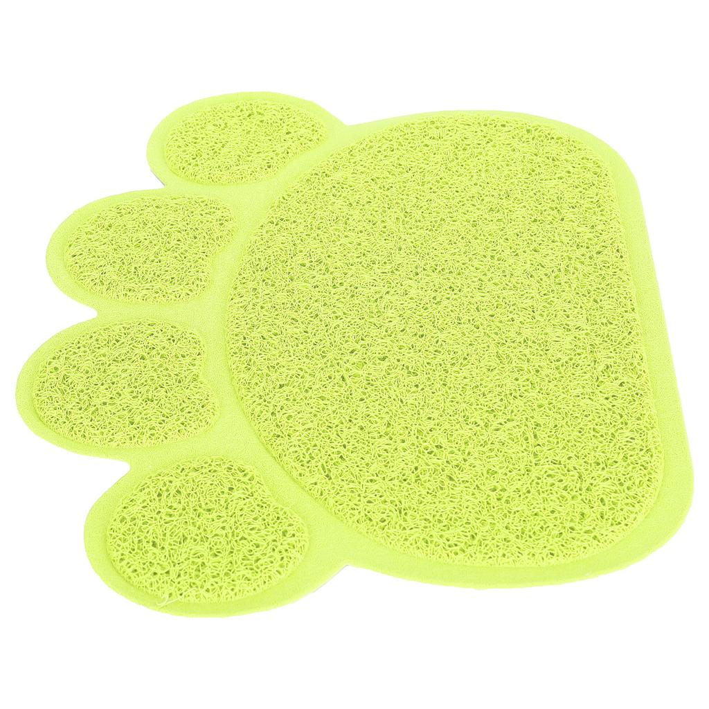 ПВХ коврик для кошачьего туалета для собак, водонепроницаемый противоскользящий коврик в форме лапы, миска для столовых приборов, товары для домашних животных(Зелёная Лапа