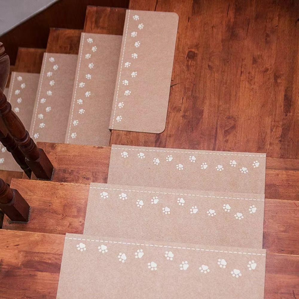 Safety Mute Luminous Bear Claw Stair Mat Self Adhesive Stair Step Mat Cute Step Rug Carpet  Stair