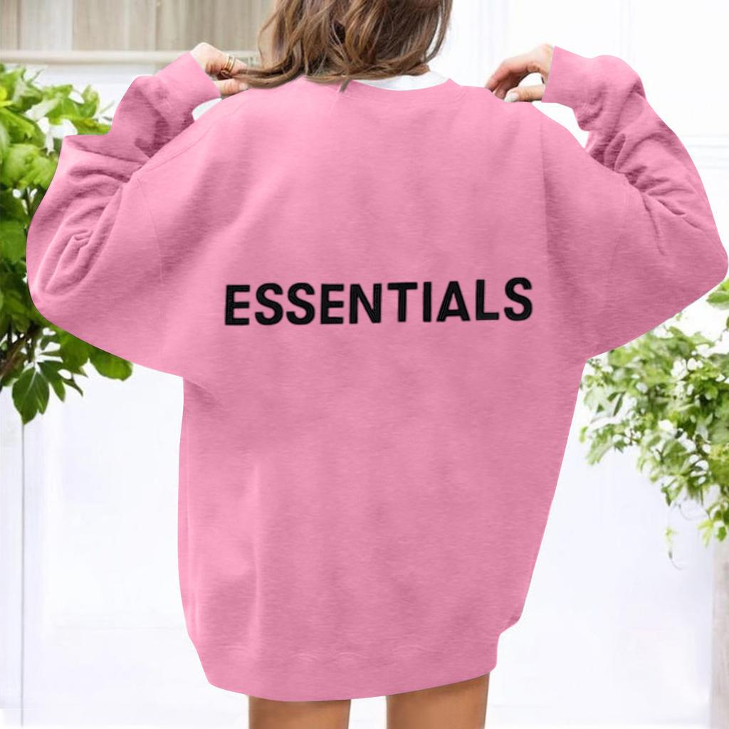 Унисекс Принт Круглый вырез Длинный рукав Свободный крой Длинный рукав Повседневный Длинный рукав Топ Толстовка