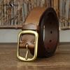 Men's Belt Retro Washed Distressed First Layer Pure Cattlehide Leather Pin Buckle Versatile Youth Casual Jeans Belt