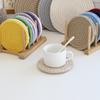 8Pcs Cotton Woven Drink Coasters Absorbent Coasters for Coffee Table Braided