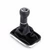 New 5 Speed Gear Shift Knob Gaitor Boot Black PU Leather for    Jetta GTi MK4 1999 2004