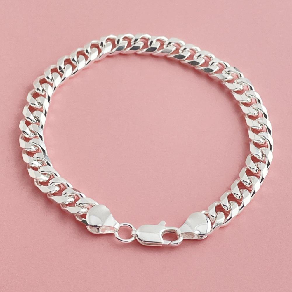 2026 Jewelry Silver Plated 6mm Side Bracelet Jewelry Jewelry